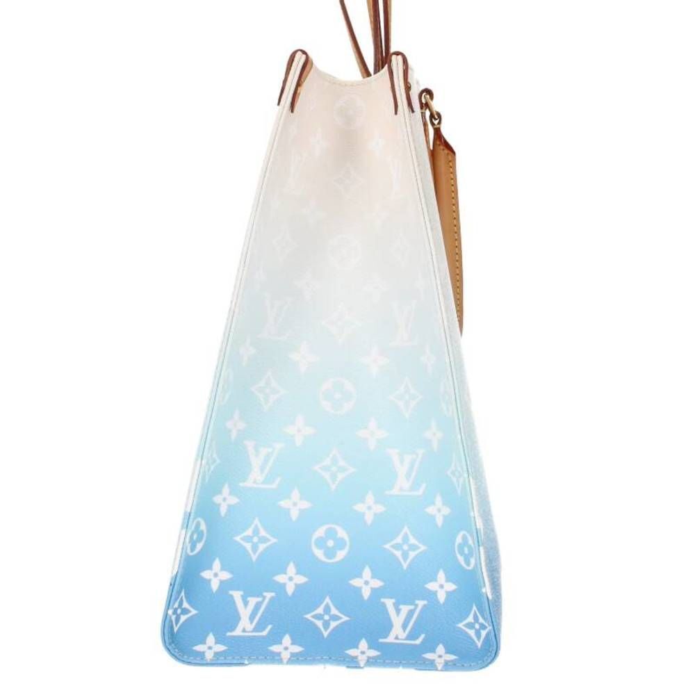 Louis Vuitton On The Go GM Light Blue White 2way Shoulder bag - Picture 3 of 5